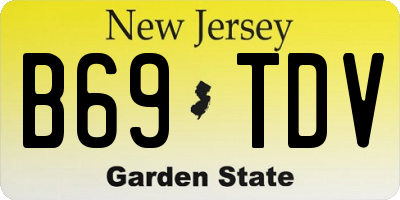 NJ license plate B69TDV