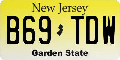 NJ license plate B69TDW