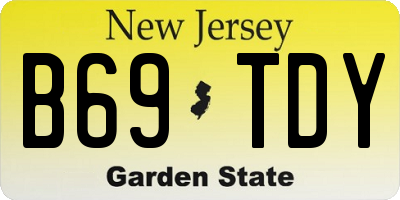 NJ license plate B69TDY