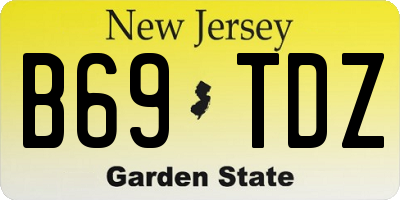 NJ license plate B69TDZ