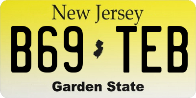 NJ license plate B69TEB