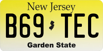 NJ license plate B69TEC