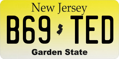 NJ license plate B69TED