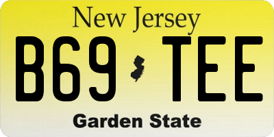 NJ license plate B69TEE
