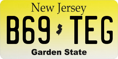NJ license plate B69TEG