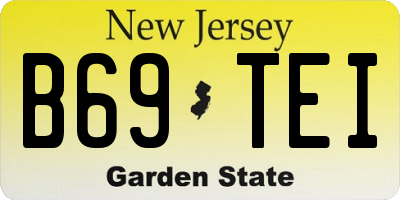 NJ license plate B69TEI