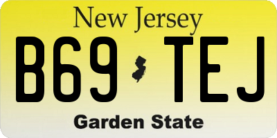 NJ license plate B69TEJ
