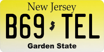 NJ license plate B69TEL