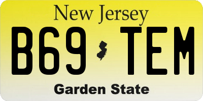 NJ license plate B69TEM