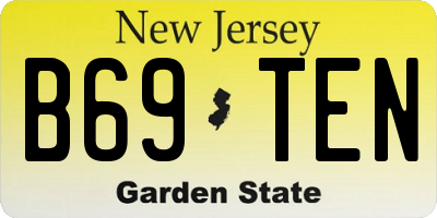 NJ license plate B69TEN