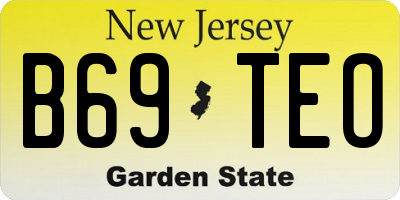 NJ license plate B69TEO