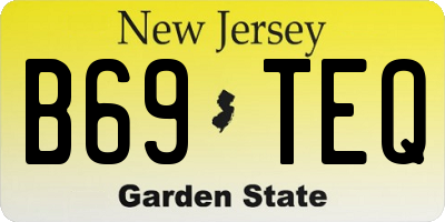 NJ license plate B69TEQ