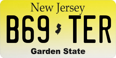 NJ license plate B69TER