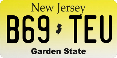 NJ license plate B69TEU