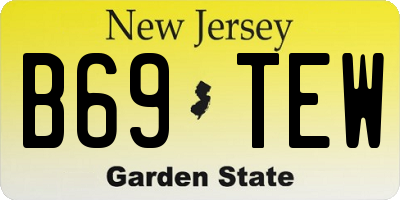 NJ license plate B69TEW