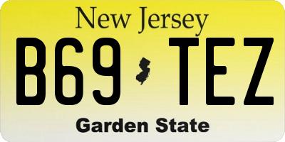 NJ license plate B69TEZ