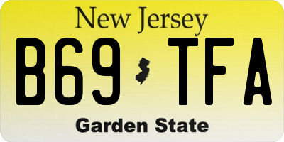 NJ license plate B69TFA