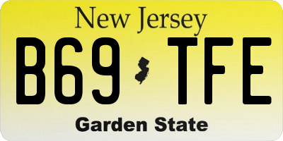 NJ license plate B69TFE