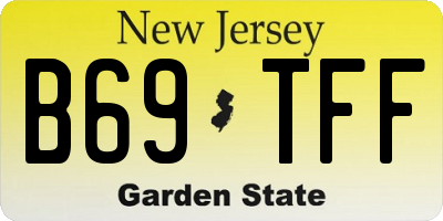 NJ license plate B69TFF
