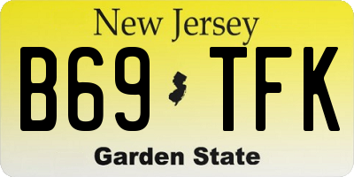 NJ license plate B69TFK