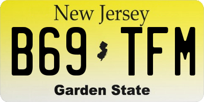 NJ license plate B69TFM