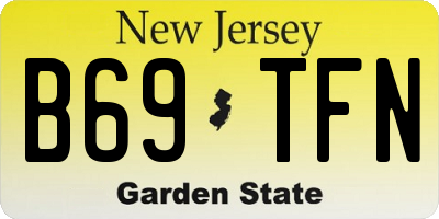 NJ license plate B69TFN