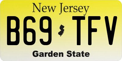 NJ license plate B69TFV