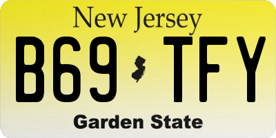 NJ license plate B69TFY