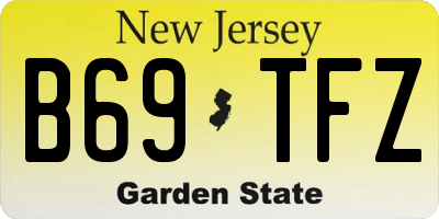 NJ license plate B69TFZ
