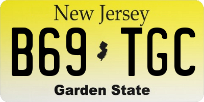 NJ license plate B69TGC