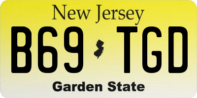 NJ license plate B69TGD