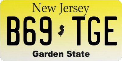 NJ license plate B69TGE
