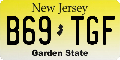 NJ license plate B69TGF