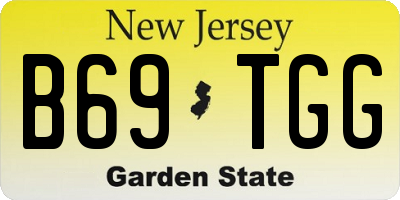 NJ license plate B69TGG