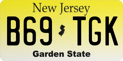 NJ license plate B69TGK