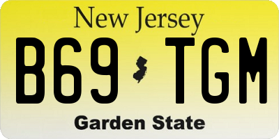 NJ license plate B69TGM