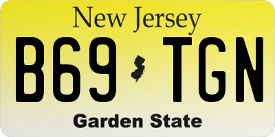NJ license plate B69TGN