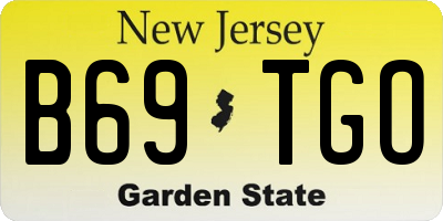 NJ license plate B69TGO