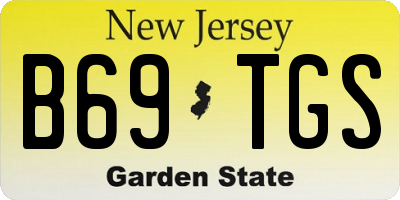NJ license plate B69TGS