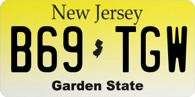 NJ license plate B69TGW