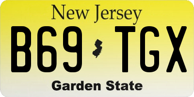 NJ license plate B69TGX