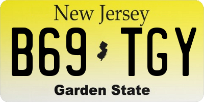 NJ license plate B69TGY