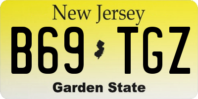 NJ license plate B69TGZ