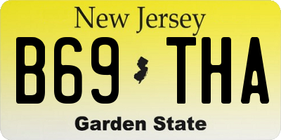 NJ license plate B69THA