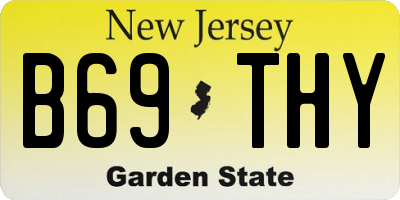 NJ license plate B69THY