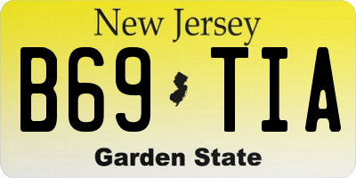 NJ license plate B69TIA