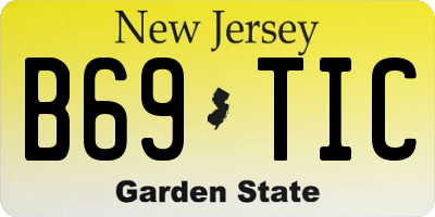 NJ license plate B69TIC