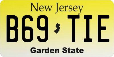 NJ license plate B69TIE
