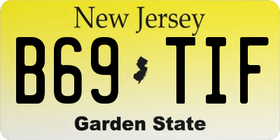 NJ license plate B69TIF