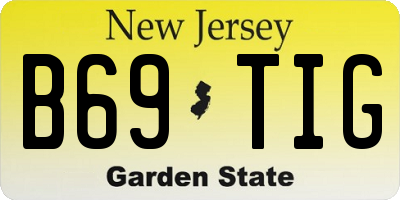 NJ license plate B69TIG